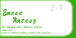 emese matesz business card